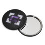Glossy image on one side, mirror on the other